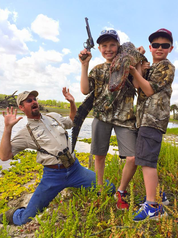 The youngens can hunt gators just as well in Florida as the old folks!